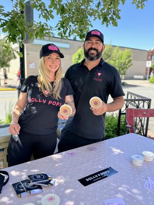 Tammy and Mark selling Dolly Pops